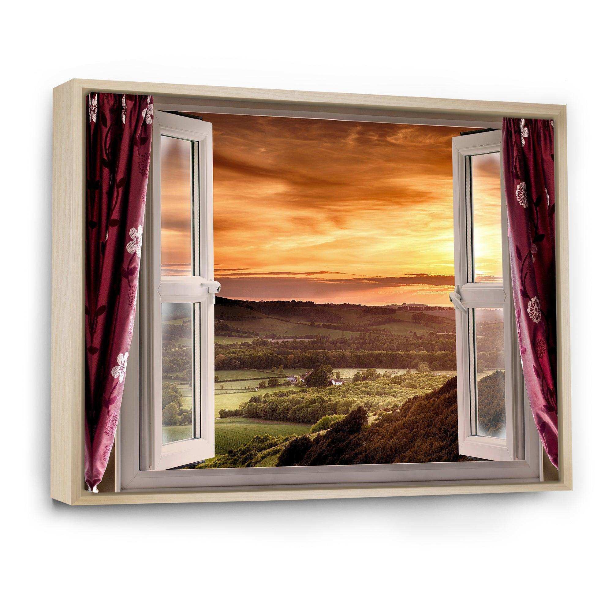 Open Window to Rural Landscape
