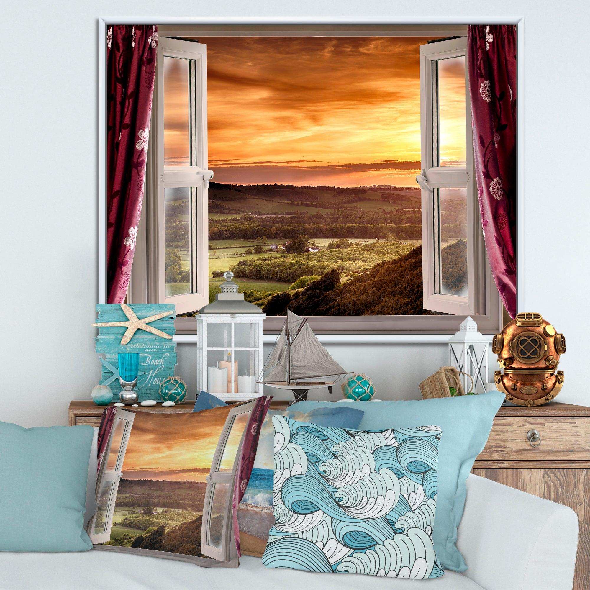 Open Window to Rural Landscape