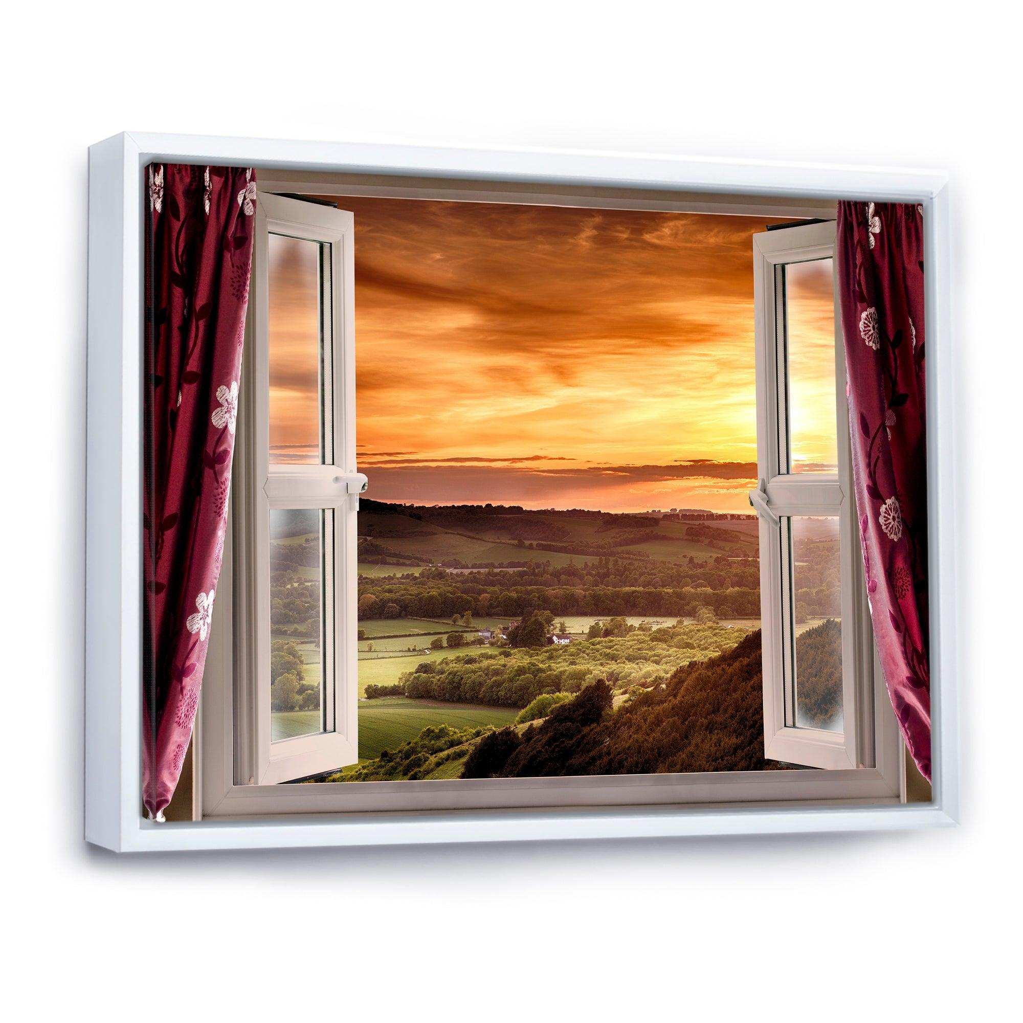 Open Window to Rural Landscape