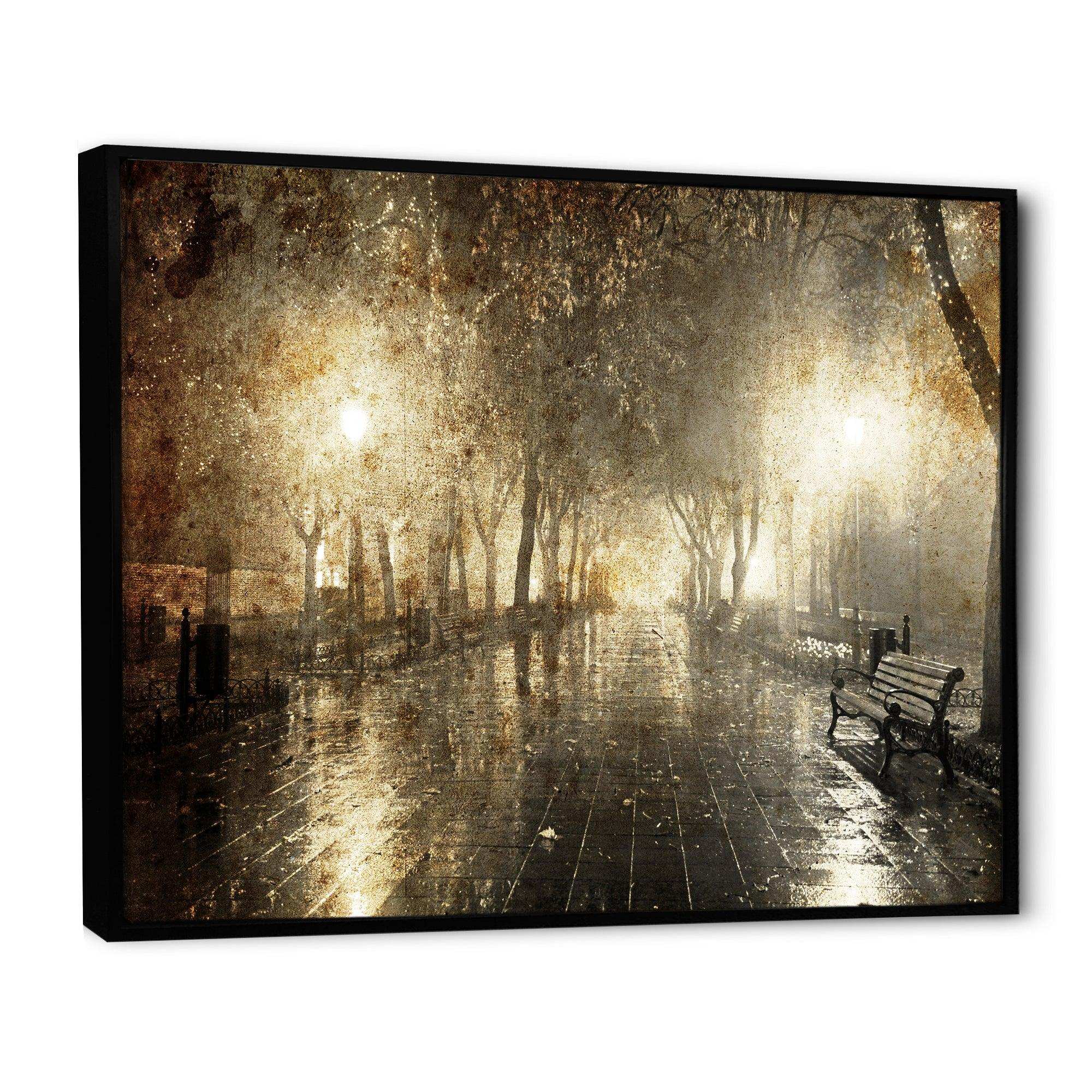 Night Alley with Lights