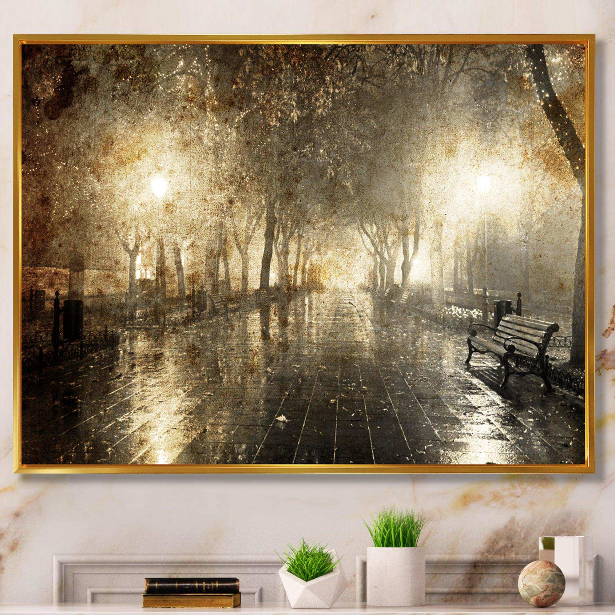 Night Alley with Lights