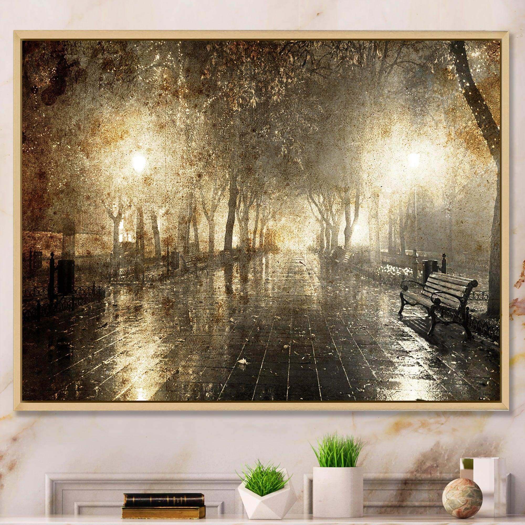 Night Alley with Lights