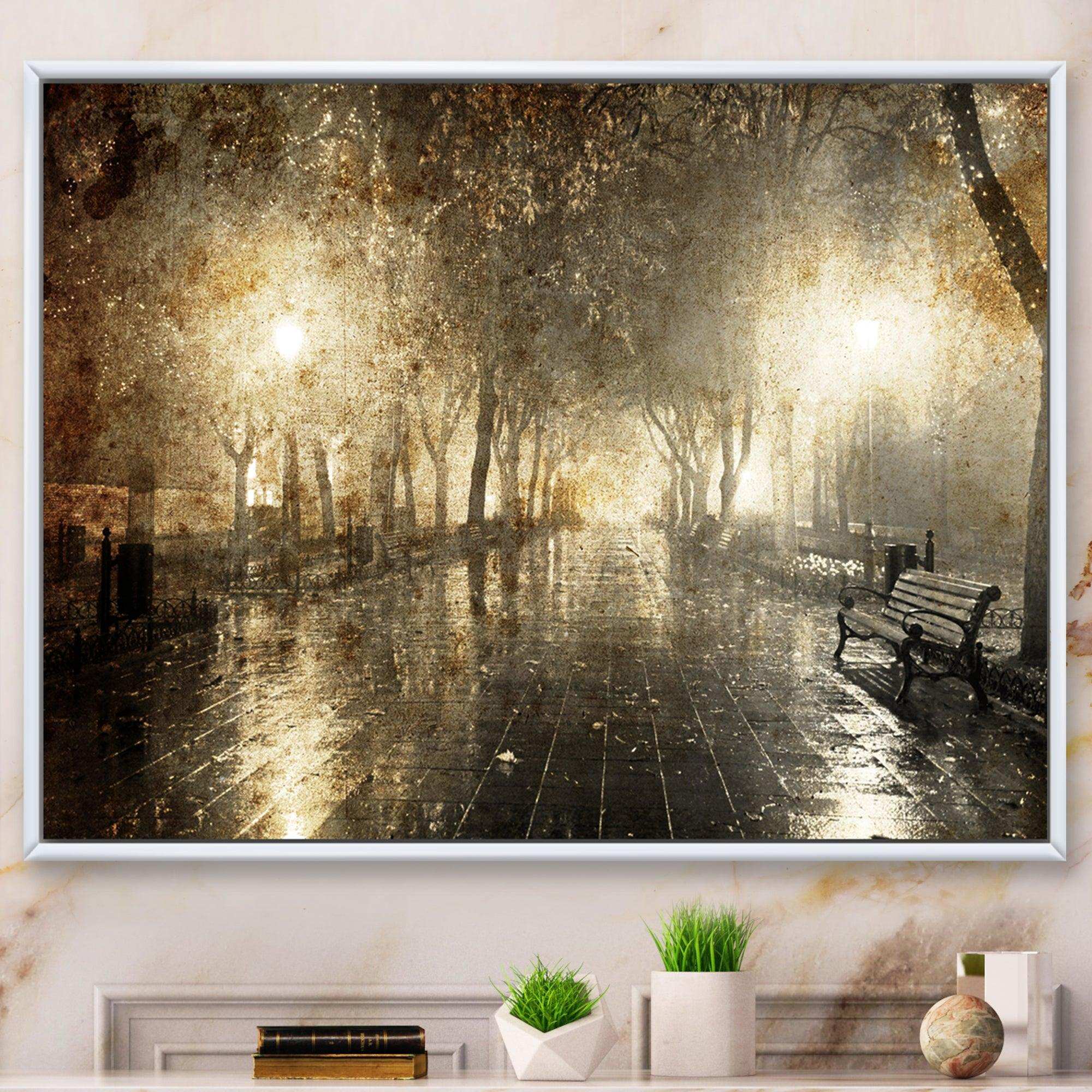 Night Alley with Lights