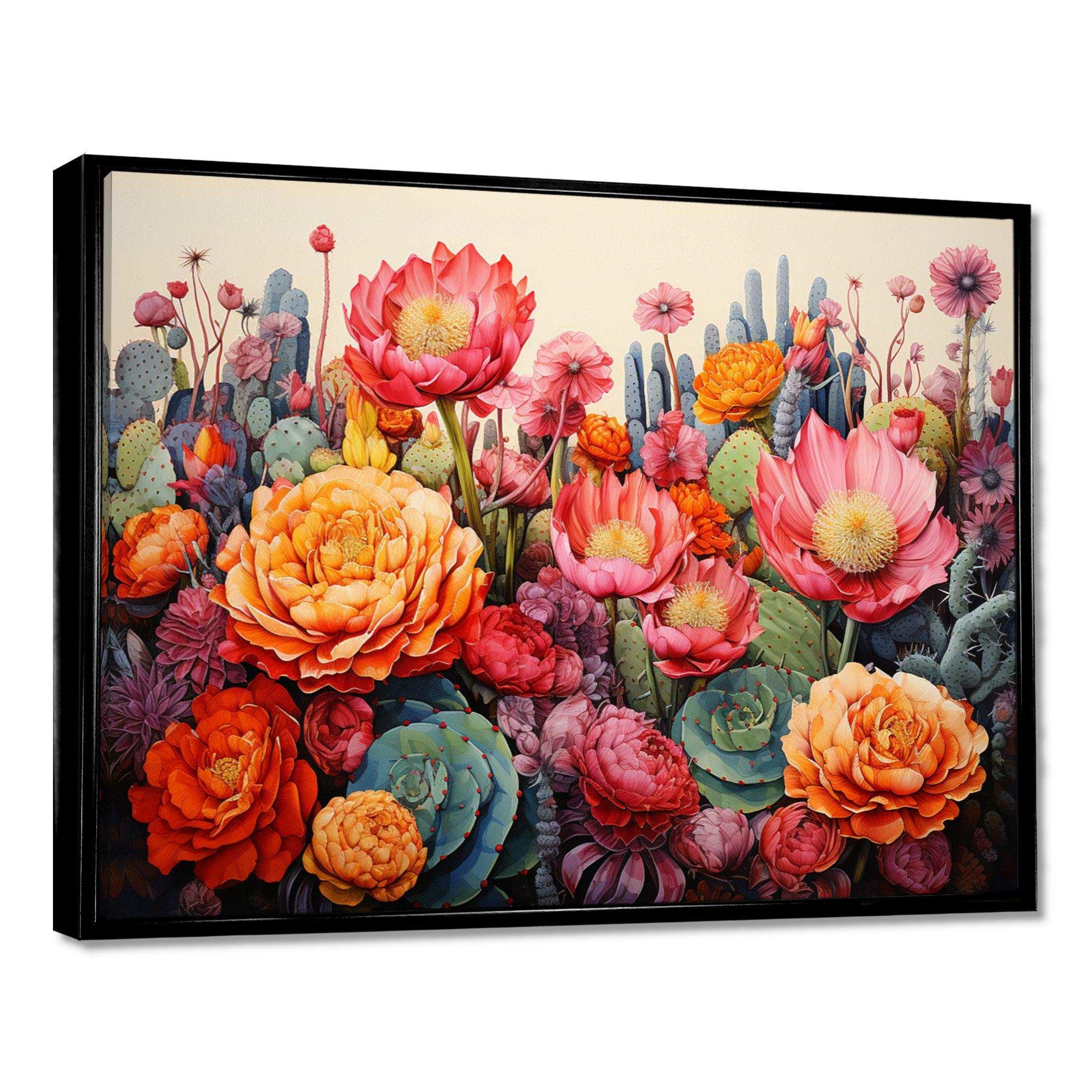 Desert Cacti Garden IV - Landscapes Canvas Wall Art