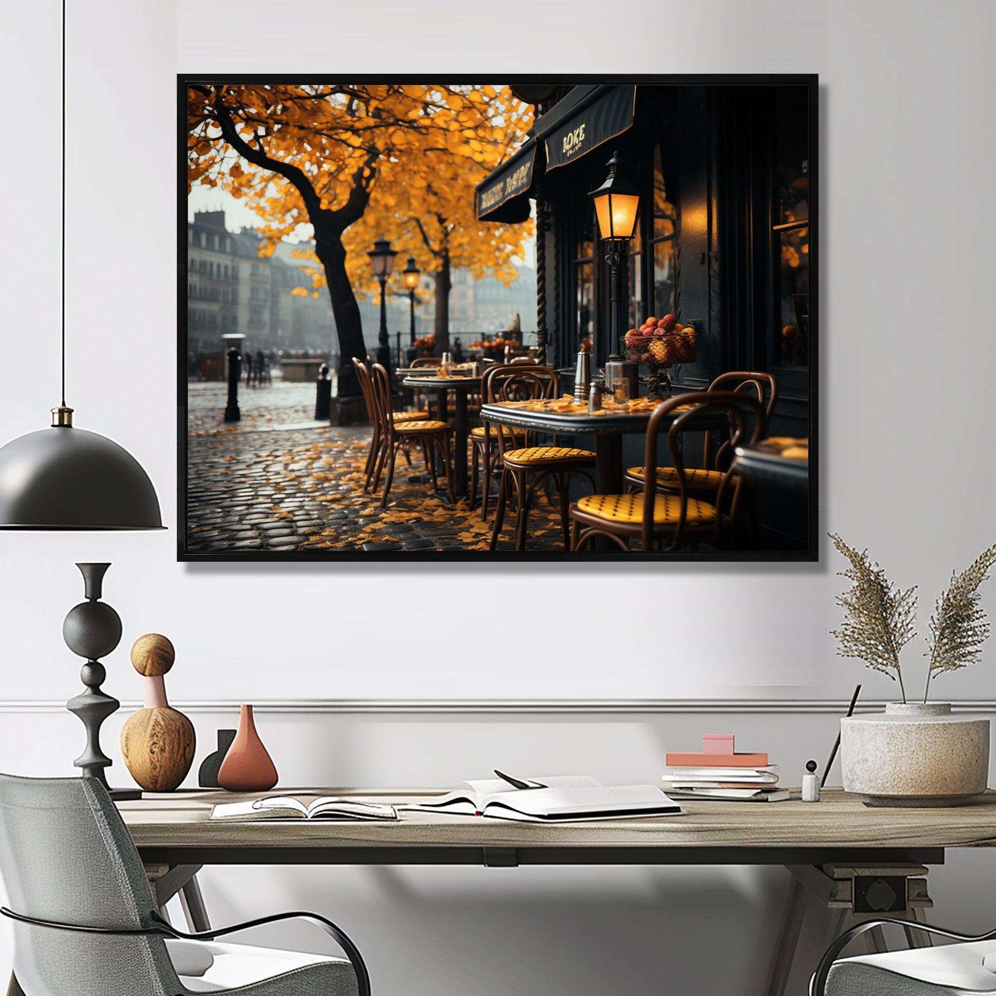France Parisian Cafe Charm III - Landscapes Canvas Wall Art