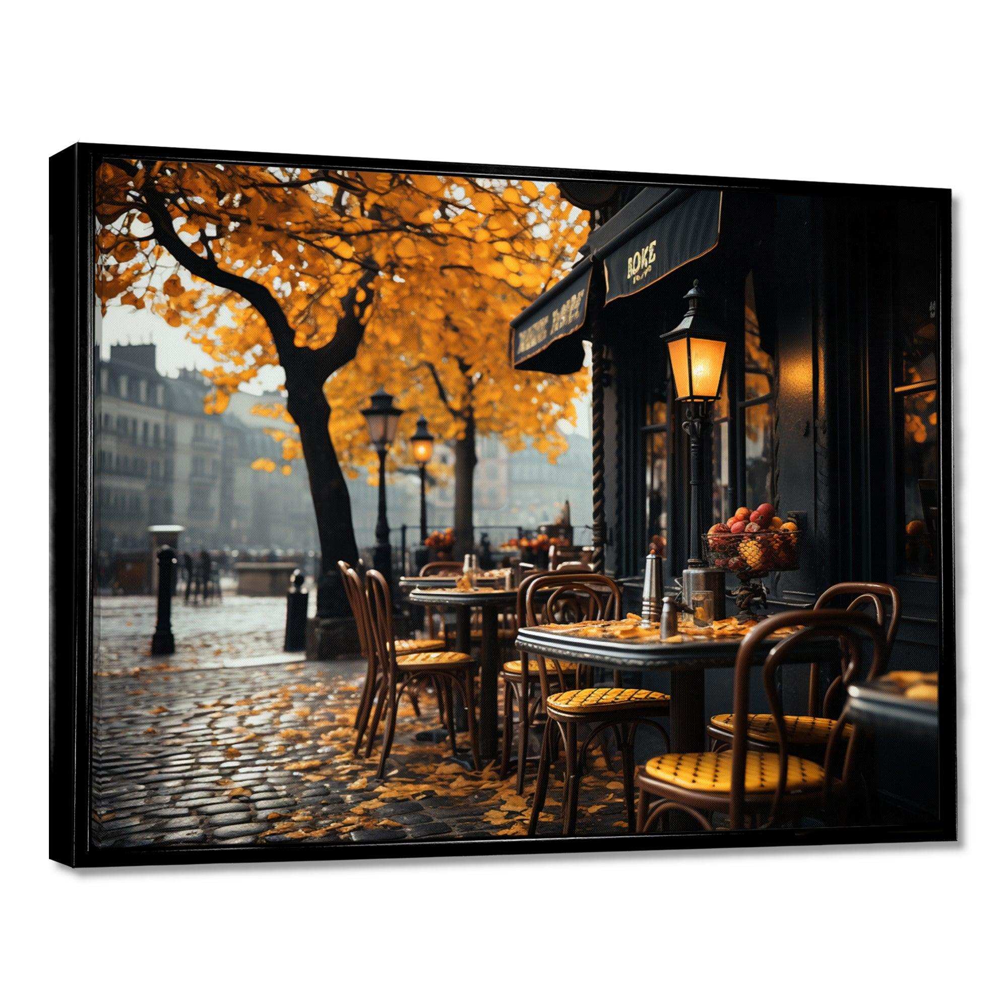 France Parisian Cafe Charm III - Landscapes Canvas Wall Art