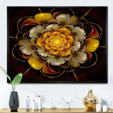 Dark Gold Fractal Flower
