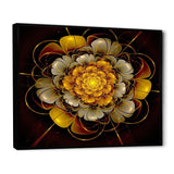 Dark Gold Fractal Flower