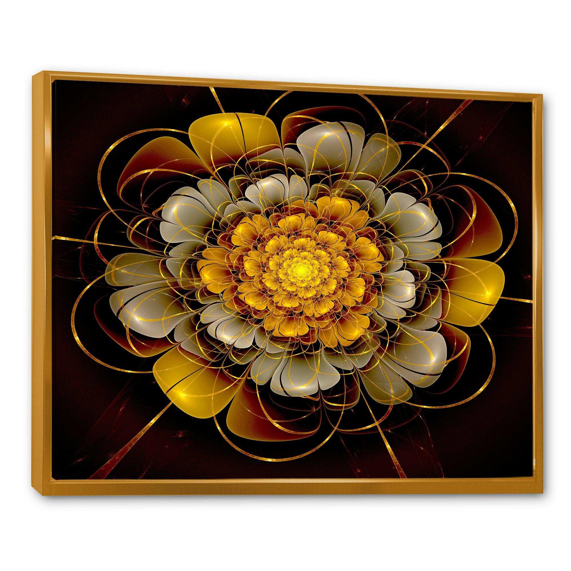 Dark Gold Fractal Flower