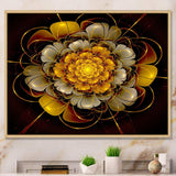 Dark Gold Fractal Flower