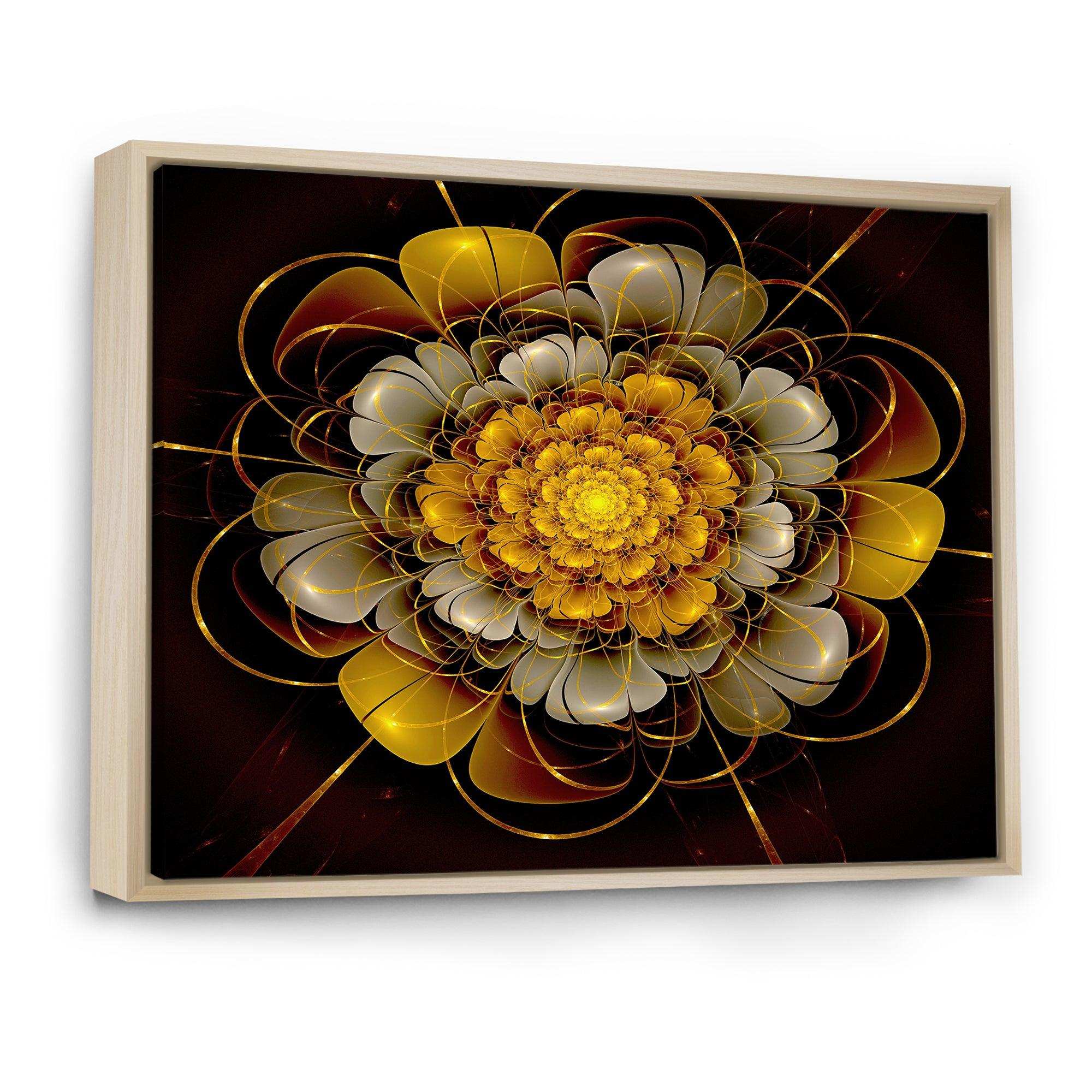 Dark Gold Fractal Flower