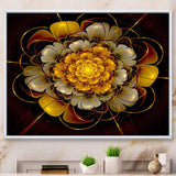 Dark Gold Fractal Flower