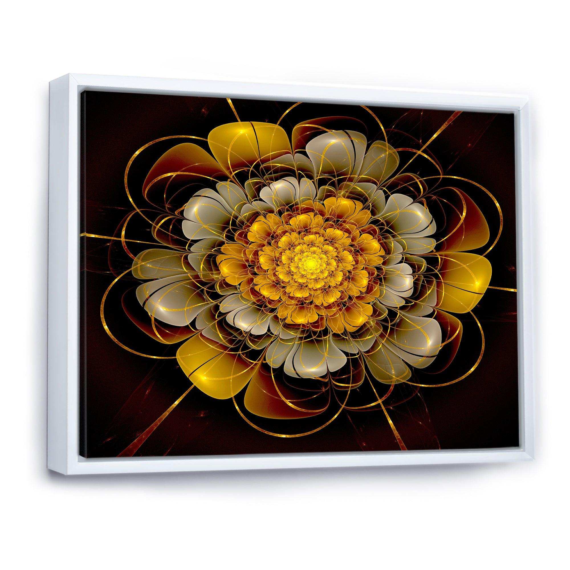 Dark Gold Fractal Flower