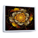 Dark Gold Fractal Flower