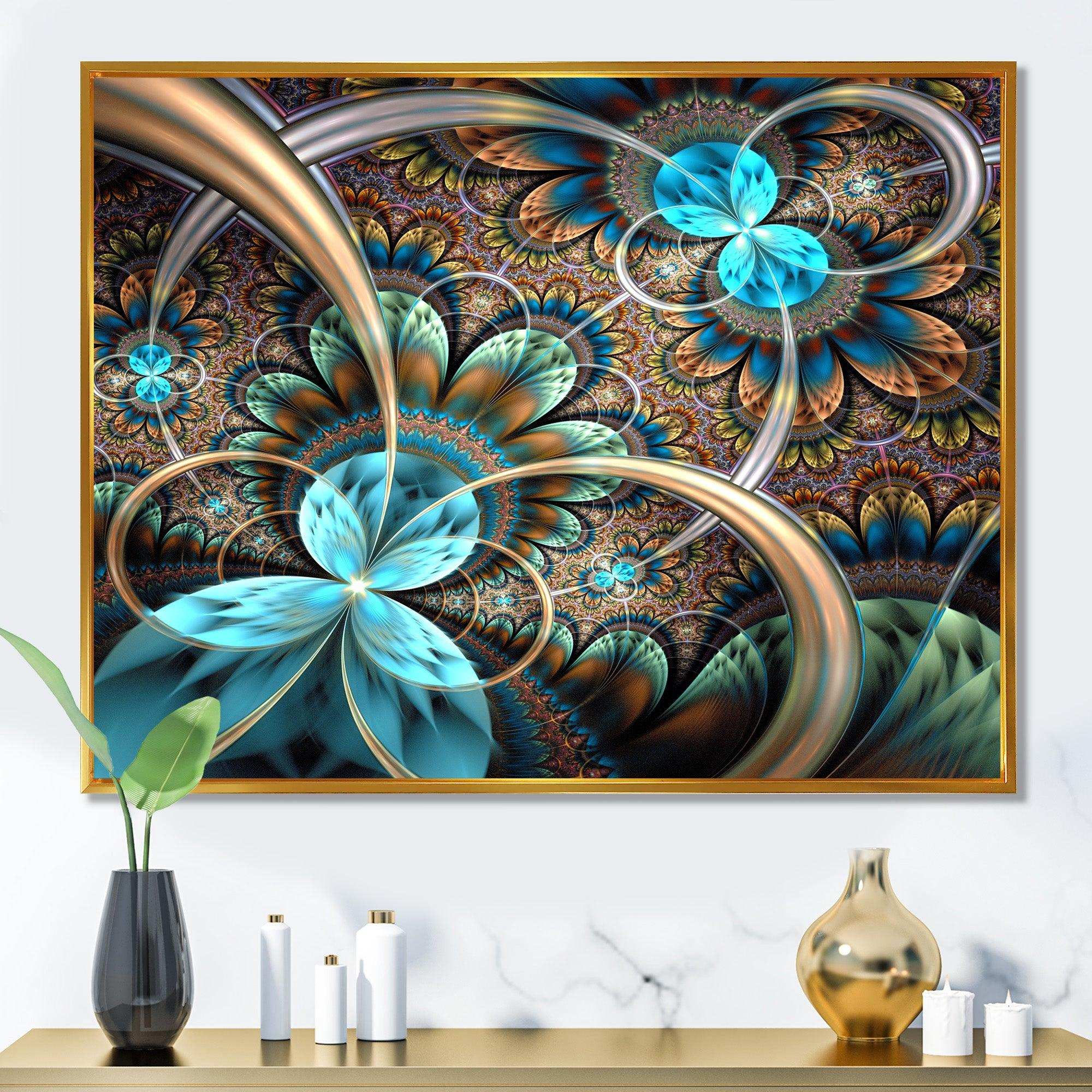 Light Blue Fractal Flower