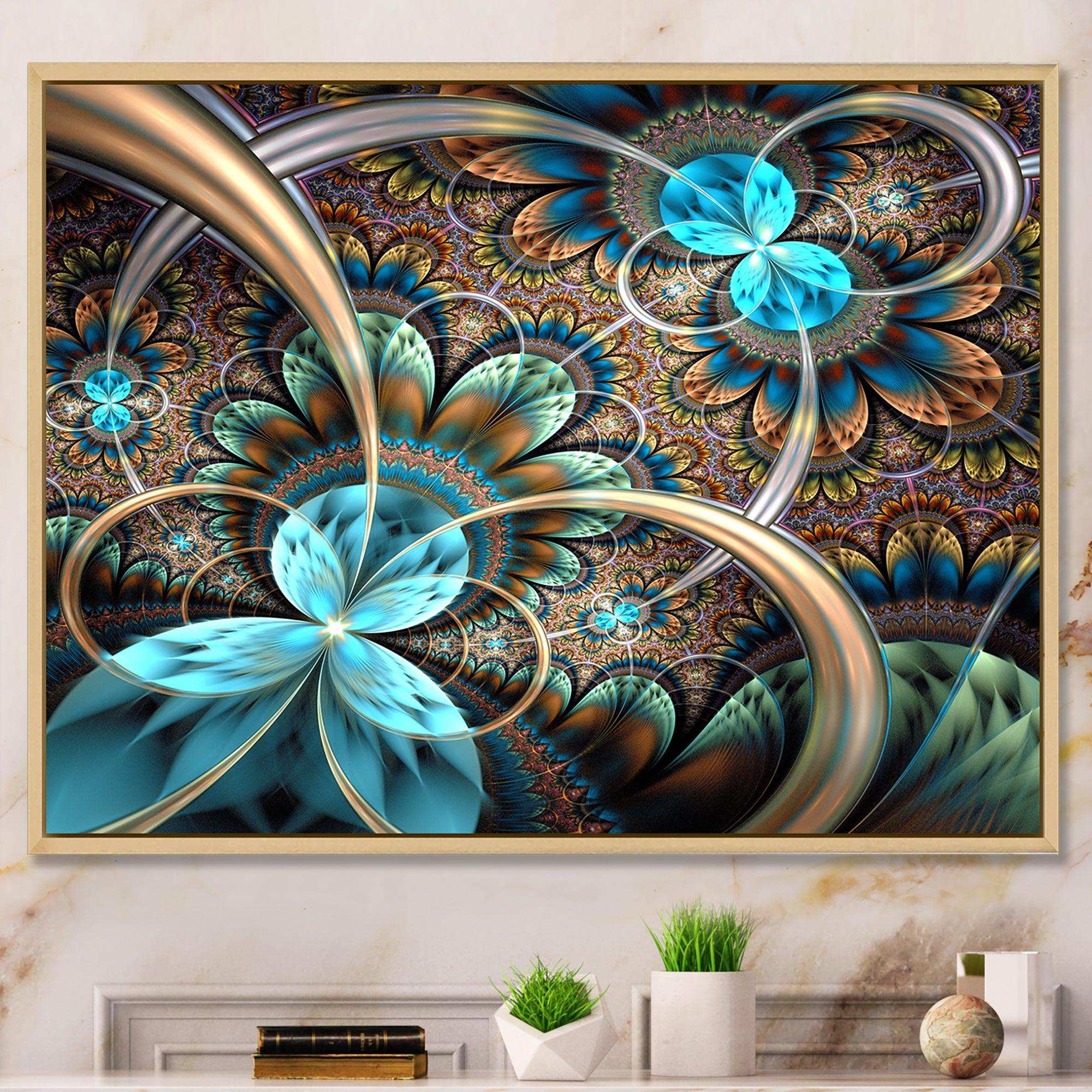 Light Blue Fractal Flower