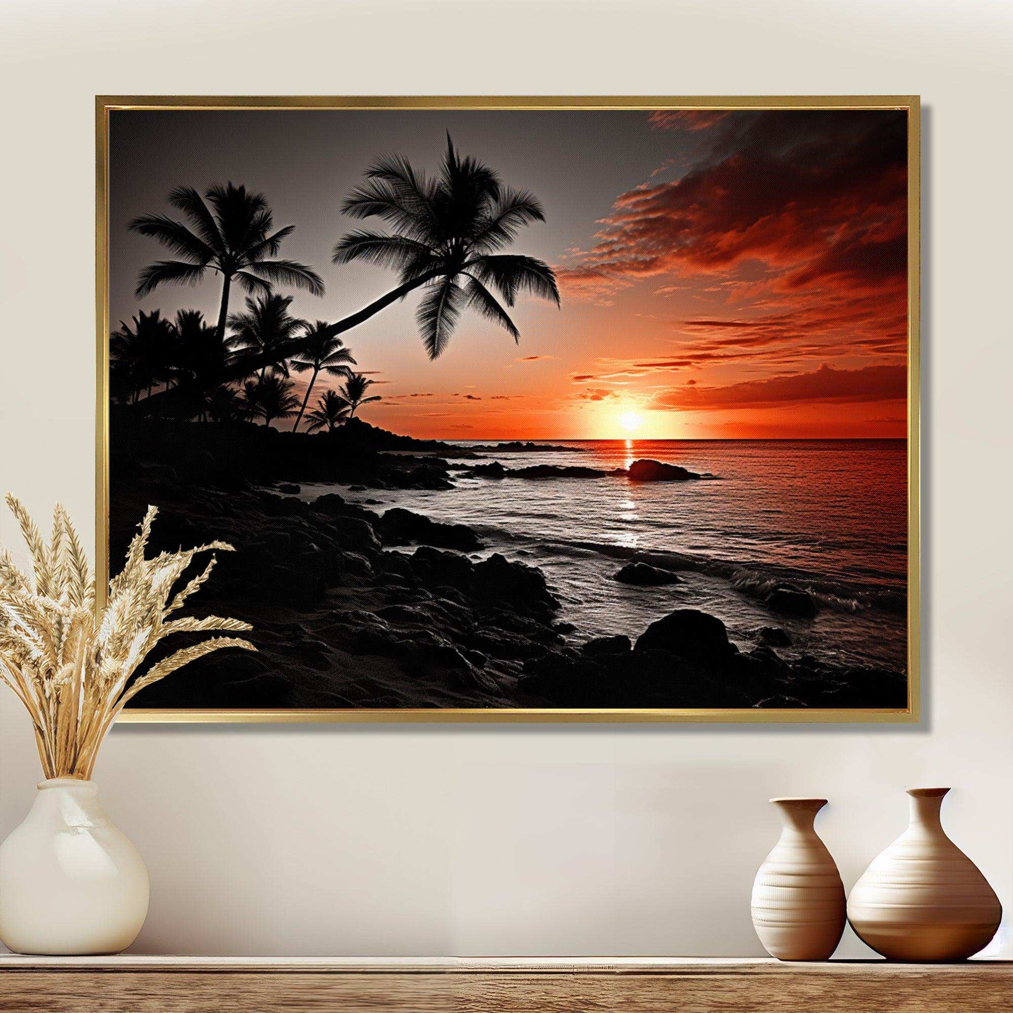 Hawaii Sunset Serenade I - Landscapes Canvas Wall Art