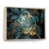 Symmetrical Blue Gold Fractal Flower