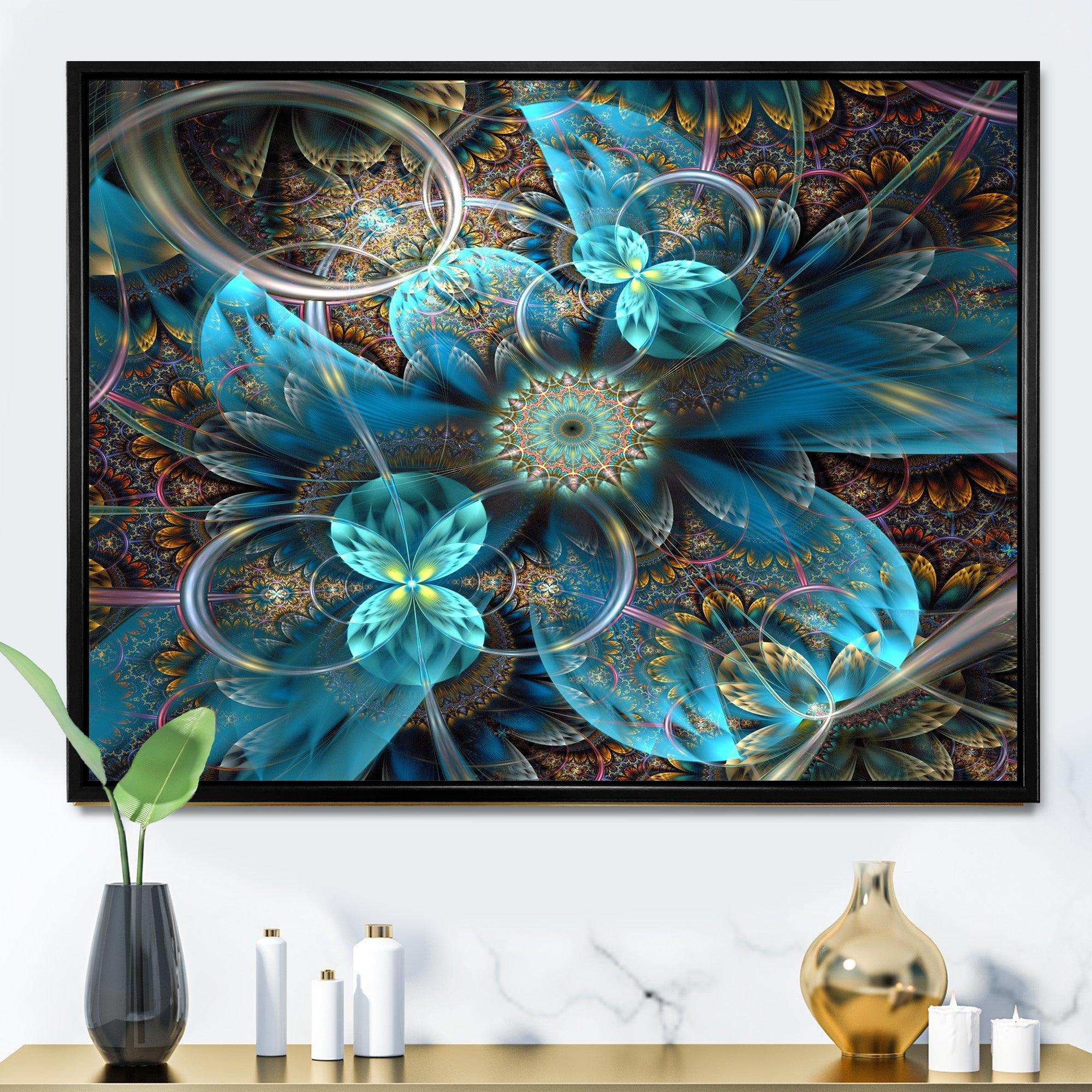 Fractal Blue Flowers