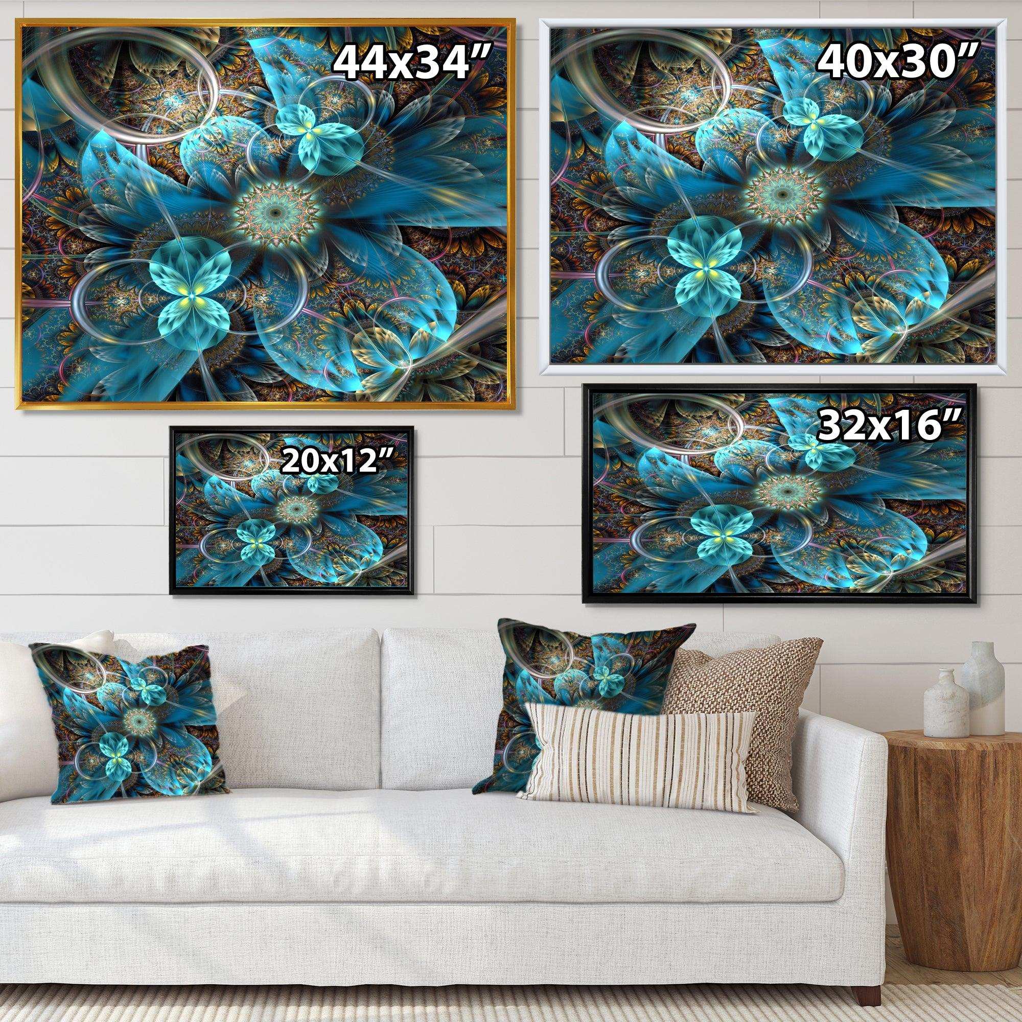 Fractal Blue Flowers