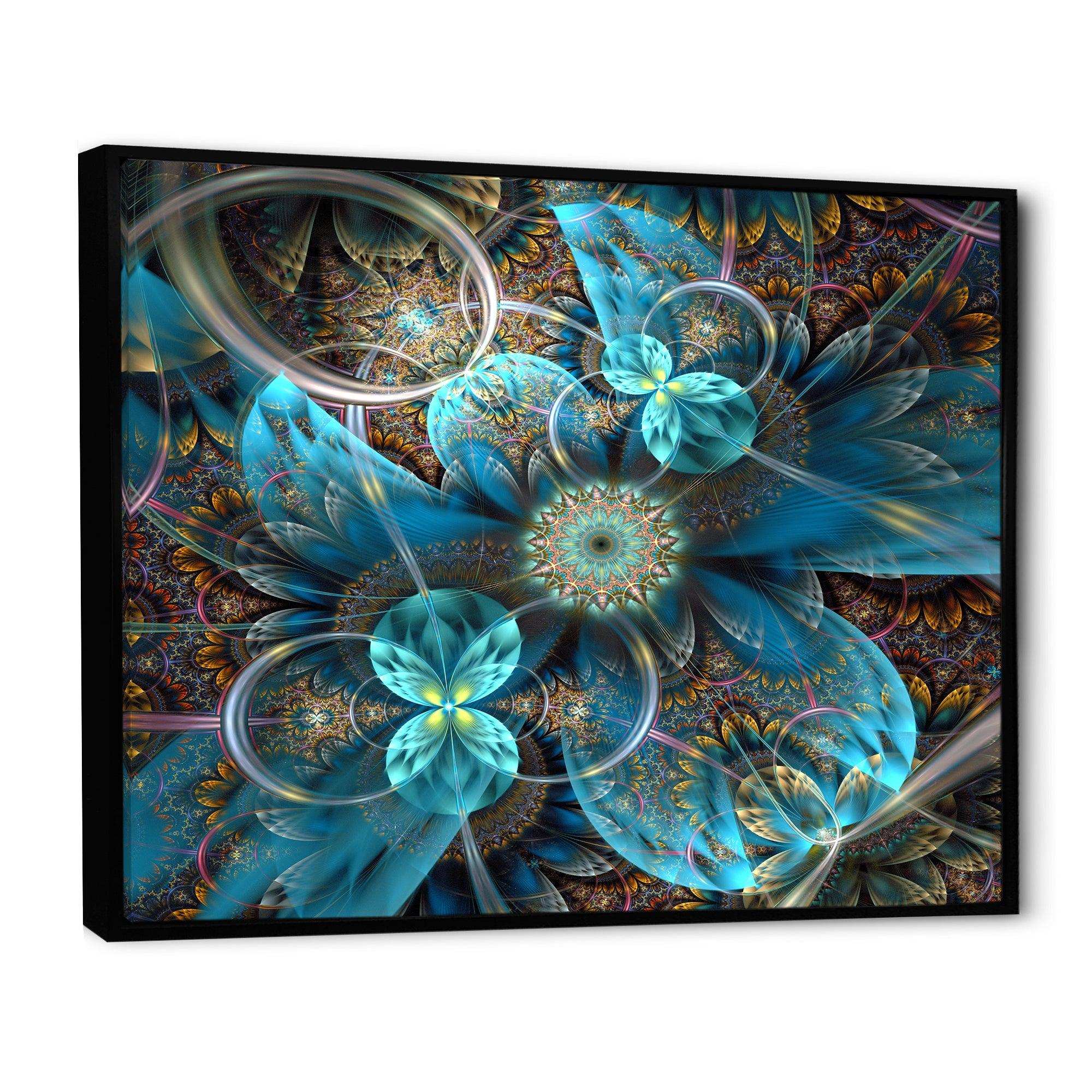 Fractal Blue Flowers