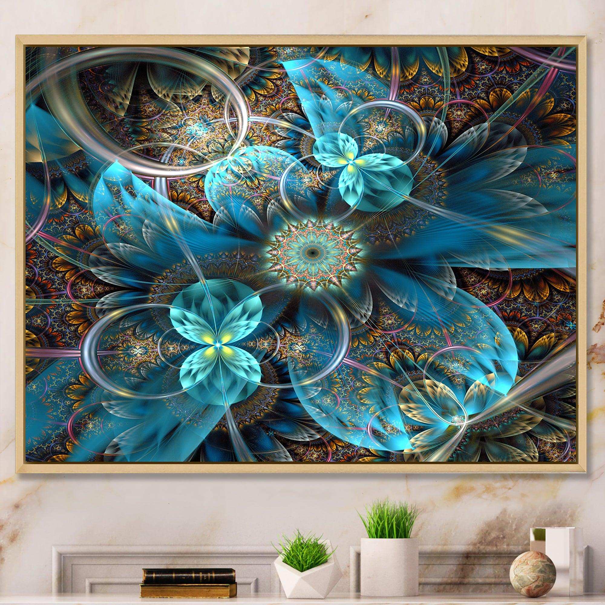 Fractal Blue Flowers