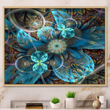Fractal Blue Flowers