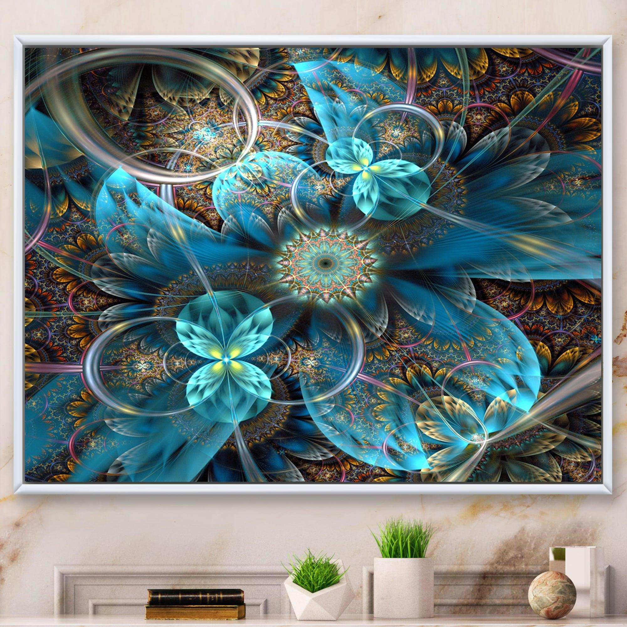 Fractal Blue Flowers