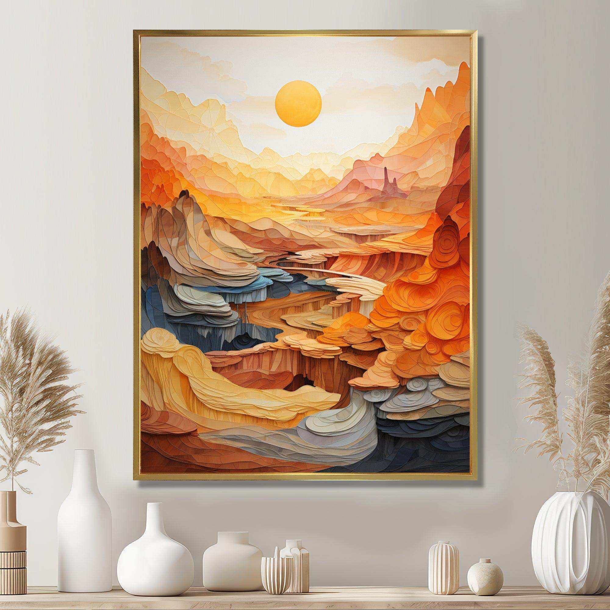 Bold Landscape Canyon Desert II - Landscapes Canvas Wall Art