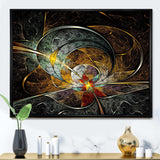 Symmetrical Yellow Digital Art Flower
