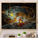 Symmetrical Yellow Digital Art Flower