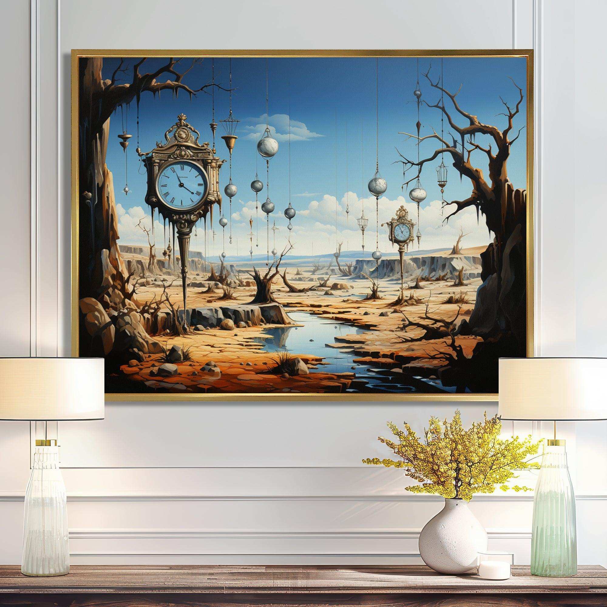 Masterpiece The Persistence Of Memory Surrealism II - Landscapes Canvas Wall Art