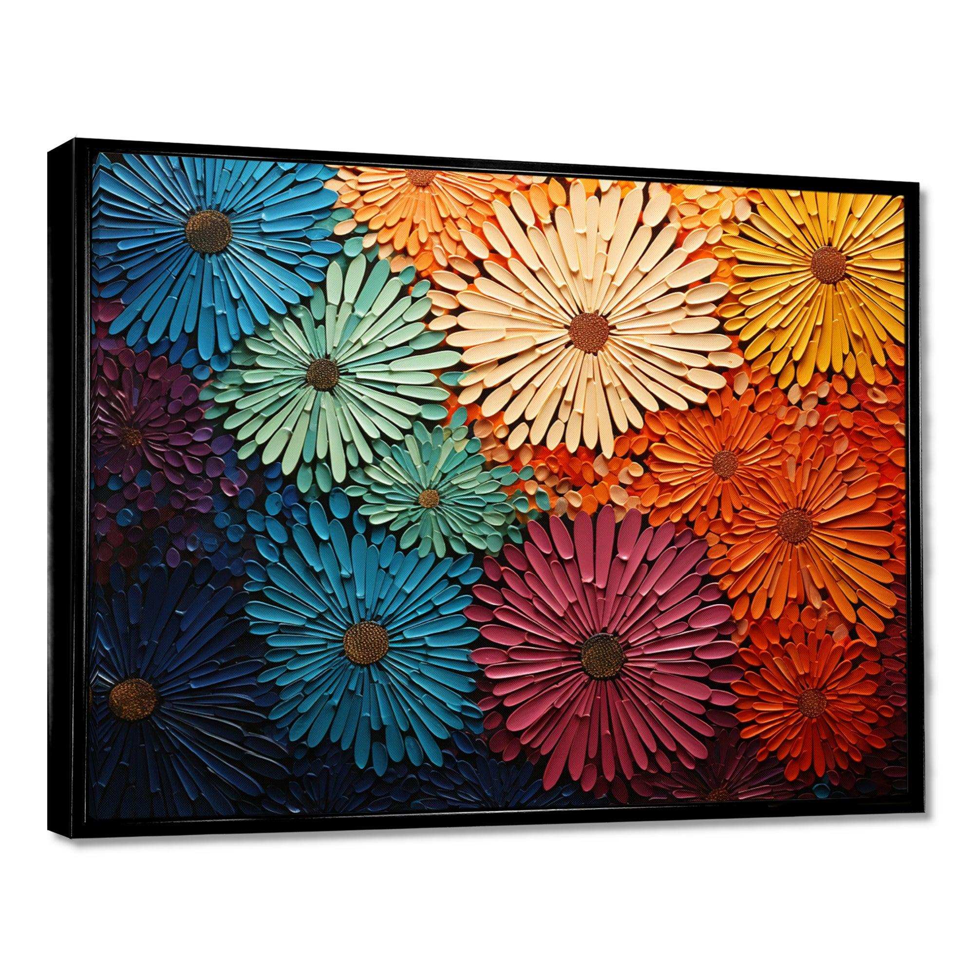 Mid Century Sunburst Serenade III - Abstract Canvas Wall Art