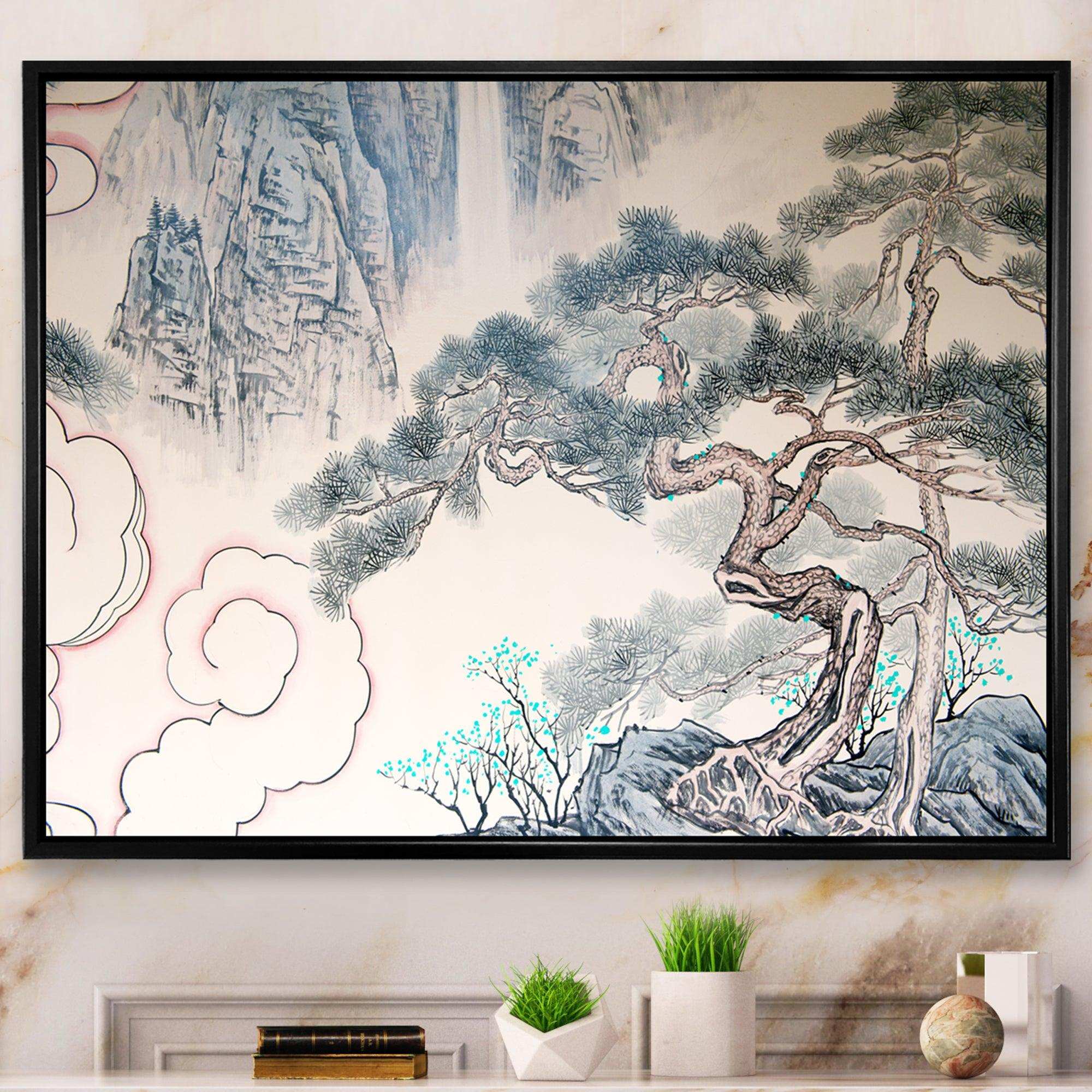 Chinese Blue Tree Art