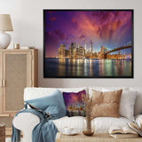 New York City Manhattan Skyline Red