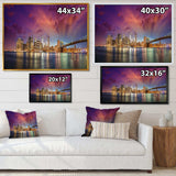 New York City Manhattan Skyline Red