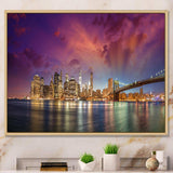 New York City Manhattan Skyline Red