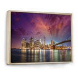 New York City Manhattan Skyline Red