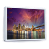 New York City Manhattan Skyline Red