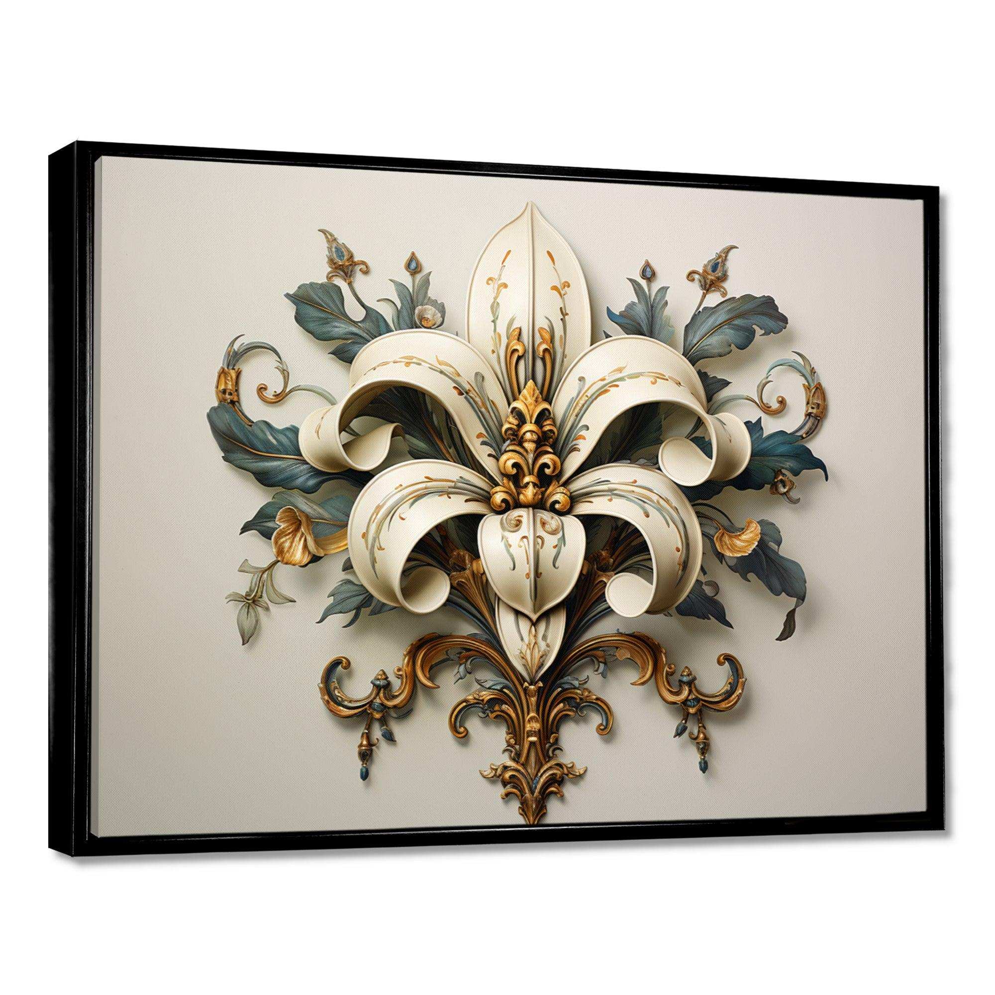 Fleur-De-Lis A Stylized Lilly Flower II - Fantasy Canvas Wall Art