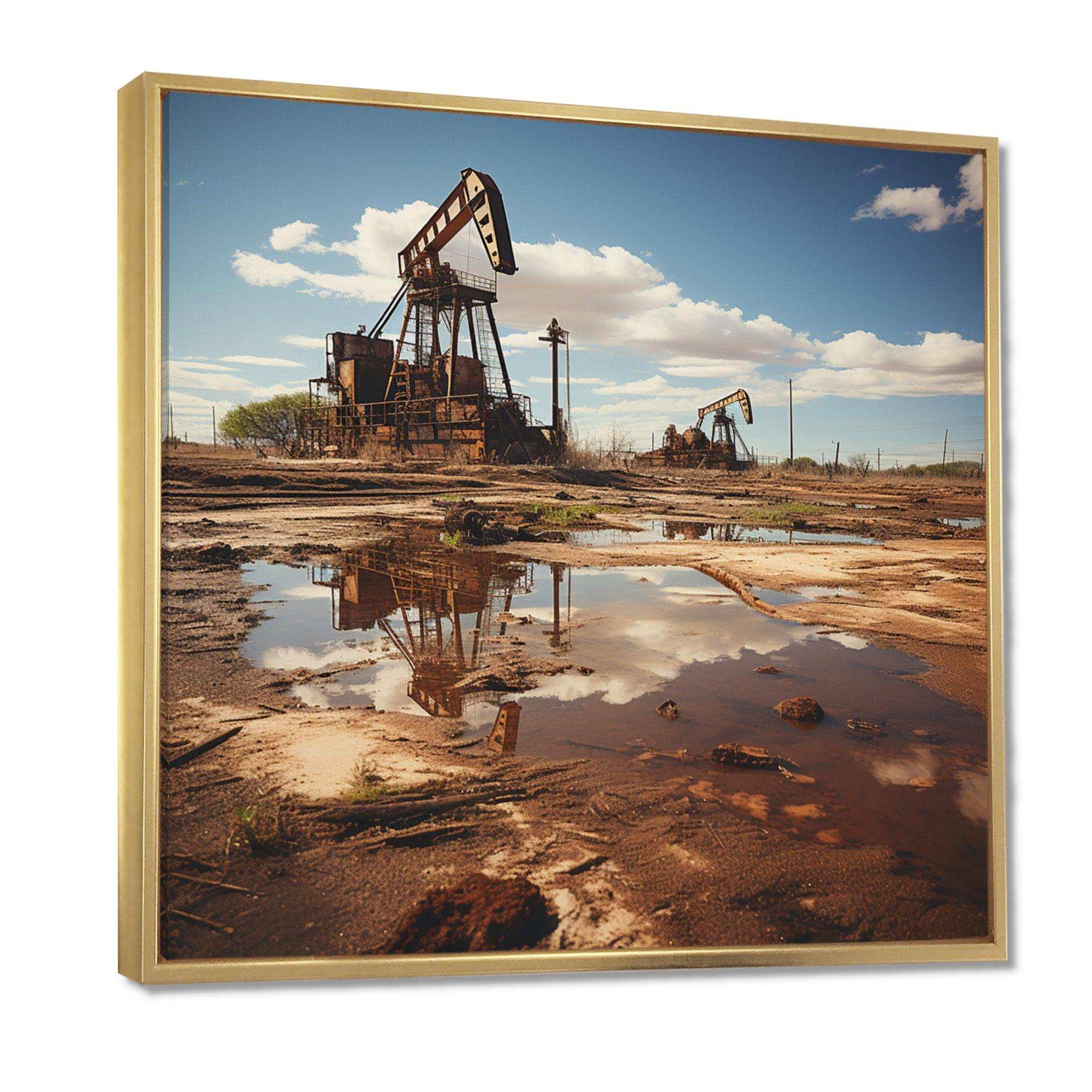 Texas Oil Field Photography - Landscapes Canvas Wall Art