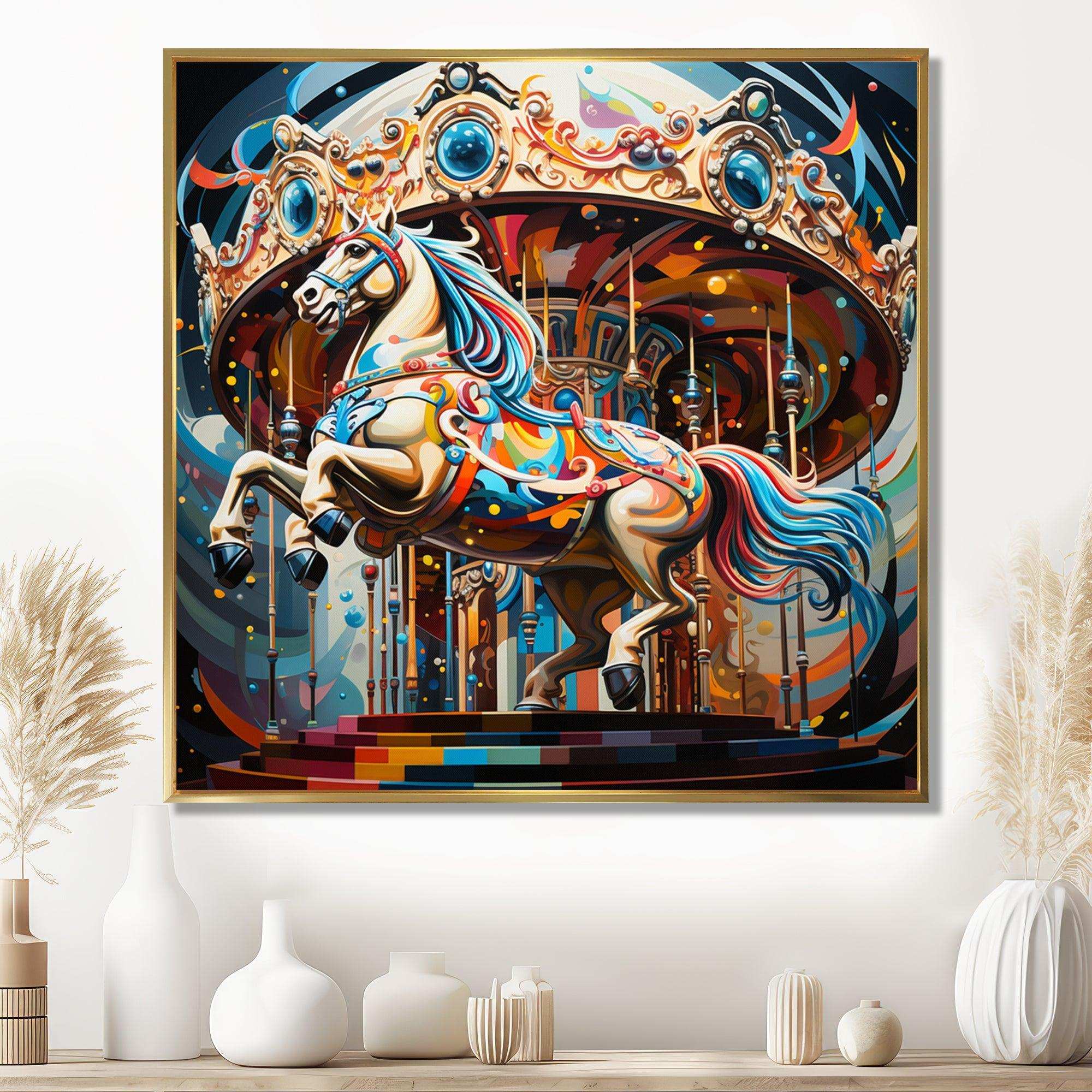 Carousel Horse - Architecture Canvas Wall Art