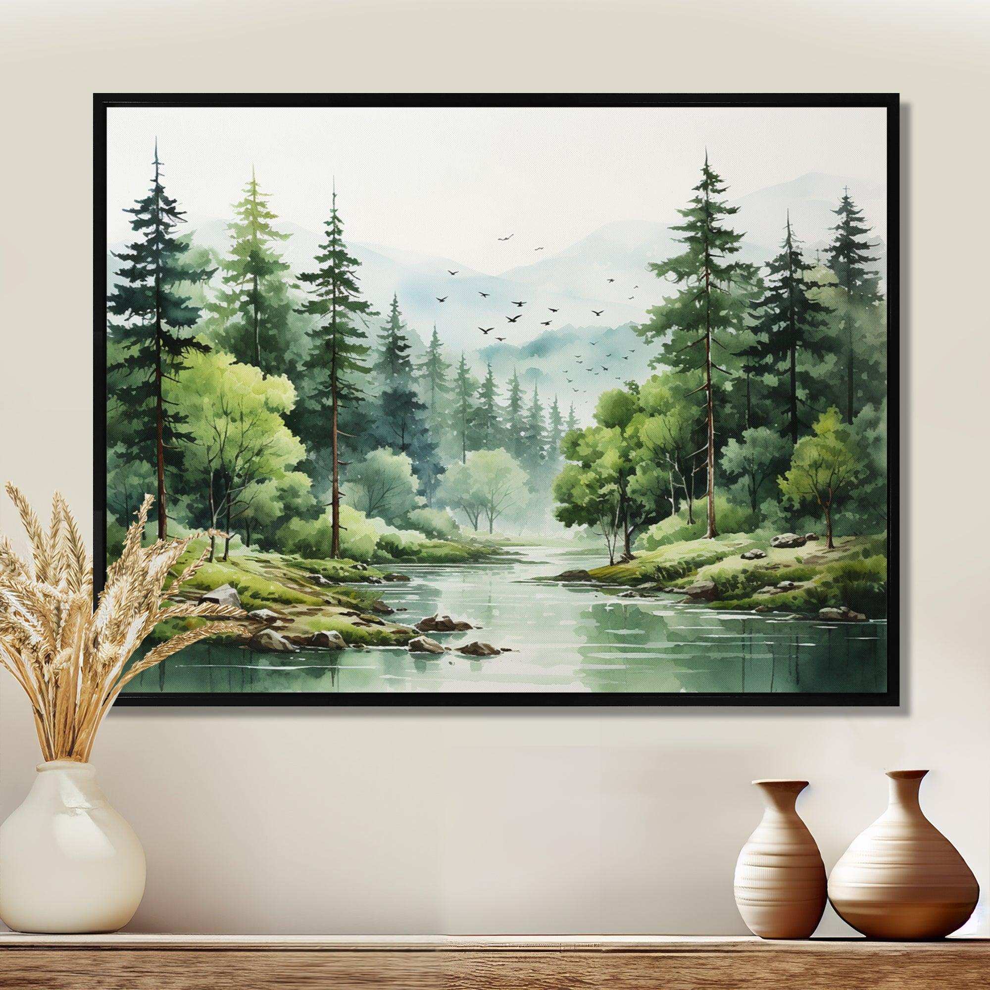 Tranquil Forests Landsacpe I - Landscapes Canvas Wall Art