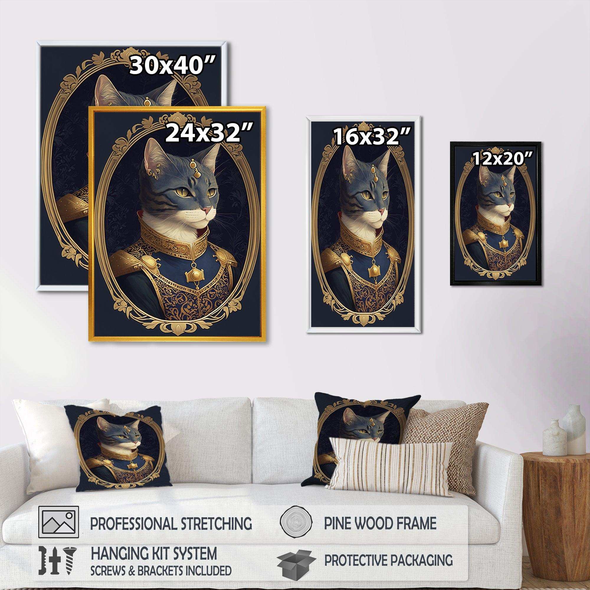 Portrait Of A Royal Blue Cat Prince I