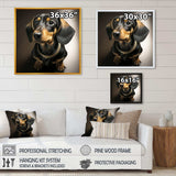 Portrait Of A Black Glam Dachshund I