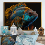 Tropical Blue Fish In Shades Of Blue And Orange IV
