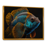 Tropical Blue Fish In Shades Of Blue And Orange IV