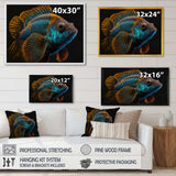 Tropical Blue Fish In Shades Of Blue And Orange IV