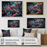 Red Octopus On The Ocean Floor I