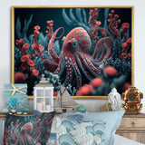 Red Octopus On The Ocean Floor I